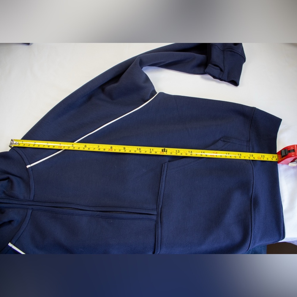Aerie NWT Navy Half-Zip Pull-Over with White Accents Women's Sweatshirt Size M - Picture 8 of 11